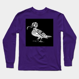 dark shadow seagull pattern ecopop Long Sleeve T-Shirt